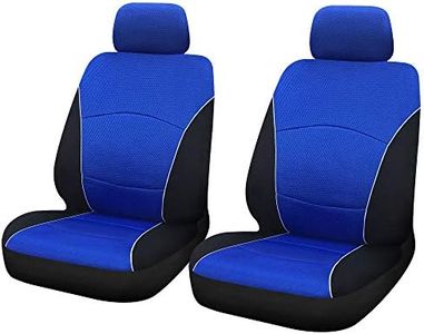 Sakura Car and Van Front Seat Covers - 'OAKLEIGH - 1 Pair in Black and Blue - Universal Easy Fit