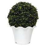 Supermarche Ball Indoor/Outdoor Decoration Artificial Plant Lemon Green Grass Ball with Pot (10x10 inches and 25.4x25.4 cm, Lemon)