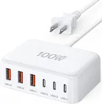 USB C Fast Charger, 100W GaN 6 Port