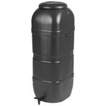 wilko Water Butt with Tap, Plastic Water Butt, Robust Circular Design, 100L, 36 x 32 x 96cm