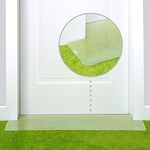 PROTECTO Plastic Carpet Protector Cat Scratching Mat - 32" Wide Deterrent w/Slip Stopper Doorway Guard Design – Clear & Durable Floor Anti Scratch Dog & Cat Repellent – Multi Surface Protection