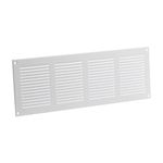 400x150mm / 16x6" inch White Metal Air Vent Grille Cover with Insect Mesh - Ventilation Cover