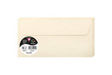 Clairefontaine - Ref 5445C - Pollen Adhesive Envelopes (Pack of 20) - DL Sized, 120gsm Paper, Printer-Compatible, Acid Free, Adhesive Strip for Easy Seal - Cream Pack of 20