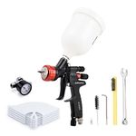 AEROPRO Tools A608 HVLP Air Spray Gun Kit, 1.3mm Nozzle, Regulator, 5pcs Paint Strainers, 600cc Cup, Auto Paint Spray Gun, Automotive Paint Gun, Car Paint Gun for Touch Up, Primer, Top Coat