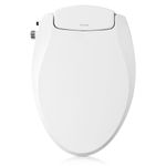 Brondell Swash Ecoseat Non-Electric Bidet Toilet Seat, White - Dual Nozzle System, Ambient Water Temperature - Bidet with Easy Installation (Elongated)