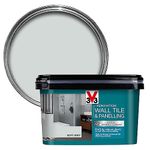 V33 Renovation Wall Tile & Panelling Paint Soft Grey 2L | For High Moisture Surfaces | Resistance To Temperature Variations | Washable | Easy Maintenance | Resistant to Cleaning Products