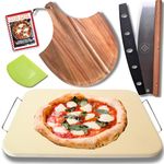 Ritual Life Pizza Stone for Oven Set - 15 inch Pizza Stone for Grill - 5PCS Pizza Making Accessories Kit - Large Pizza Oven Stones - Baking Stone for Bread and Pizza, Baking Stones for Oven