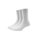 Van Heusen Mens Cotton Full Length Socks (Pack of 3) White