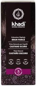 khadi MARRON FONCÉ BRUN Coloration Végétale, d'un brun profond à noir foncé, 100% naturel, vegan et sans ingrédients synthétiques, Cosmétiques naturels certifiés, 100g