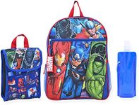 Marvel Avengers Boys Backpack For Kids| Elementary and Kindergarten Kids Knapsacks For School, Heros 6pc, Large, Marvel Avengers Backpack for Kids