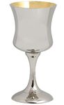 Zion Judaica Classic High Polished Kiddush Cup Goblet For Shabbat, Passover and Yom Tov 5.75 oz Wine Cup for Rosah Hashanah Jewish New Years Gift for Bar/Bat Mitzvah Wedding Bris