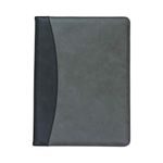 Samsill Two-Tone Padfolio, Resume Portfolio, Business Portfolio, with 8.5 x 11 Writing Pad, Gray & Black