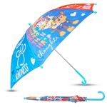 Paw Patrol Kids Umbrella, Plastic Easy Grip Handle Compact Umbrella Windproof Strong, Polyester Cover Travel Gift Kids Brolly Boys, Safety Opening Stick Umbrella 65cm