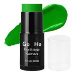 Go Ho Cream-Blendable Green Face Paint Stick (1.06 Oz),Green Full Body Paint Makeup Stick for Halloween Cosplay Grinch Costume SFX Makeup,Waterproof St Patrick's Day Accessories