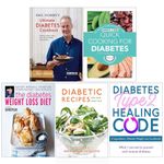 Phil Vickery Ultimate Diabetes Cookbook [Hardcover], Quick Cooking for Diabetes, The Diabetes Weight Loss Diet, Diabetic Recipes for One and Two, Diabetes Type 2 Healing Code 5 Books Collection Set