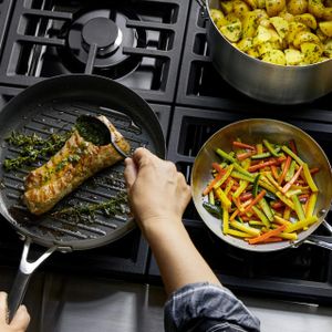 KitchenAid 10-Piece Stainless Steel Induction Cookware Set – Nonstick Grill Pan, Dishwasher Safe