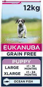 Eukanuba Grain Free Complete Dry Dog Food for Puppy Large and Giant Breeds with Ocean Fish 12 kg