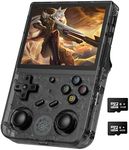 RG353V Handheld Game Console , Dual OS Android 11 and Linux System Support 5G WiFi 4.2 Bluetooth Moonlight Streaming HDMI Output Built-in 64G SD Card 4452 Games (RG353V-Transparent Black)