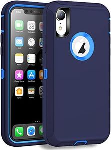 MXX Case Compatible with iPhone XR, Shock Absorption Heavy Duty Protective Cover with Armor Designed TPU and Hard PC [Support Wireless Charging] for Apple iPhone XR 6.1 Inch LCD Screen (Blue)