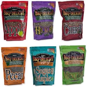 BBQr's Delight Wood Smoking Pellets - Super Smoker Variety Value Pack - 1 Lb. Bag - Apple, Hickory, Mesquite, Cherry, Pecan and Sugar Maple