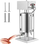 GarveeTech Sausage Maker - Stainless Steel, Two-Speed, Easy to Clean, Electric Benchtop, 200W Motor, With 5 Sausage Tubes, Suitable for Restaurants, Homes for Making Chorizo, Salami and More,15L