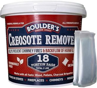 Creosote Remover for Fireplaces,Chimneys, Pellet & Wood Stoves - 18 Pre-Measured Portion Bags, Non-Toxic Chimney Cleaner, Removes Tar & Creosote Buildup, Prevents Chimney Fires, Improves Heating