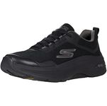 Skechers Men's Max Cushioning Arch Fit-Athletic Workout Running Walking Shoes with Air-Cooled Foam Sneaker, Black, 9