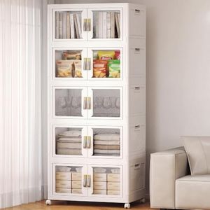 920QT Stackable Storage Bins with Lids, 230Gal Foldable Storage Cabinets