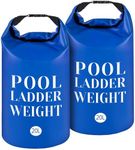 2 Pcs Swimming Pool Ladder Weights- 20L Pool Step Weight Sand Bags- 500D PVC Waterproof Fillable Pool Stair Weight Anchor Bag with Heavy-Duty Handle for Pool Steps