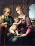 Tallenge - Madonna with St. Joseph a Renaissance Art Painting by Raphael - Small Poster(Paper,12 x 17 inches, MultiColour)