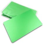 Ebamaz Metal Business Cards Anodized Aluminum Plaque Plate 86X54X0.8mm (Green, Blank,10PCS)