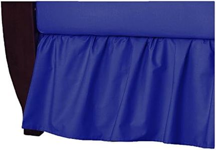 American Baby Company 100% Natural Cotton Percale Ruffled Crib Skirt, Royal, 52"L x 28"W + 13.5"