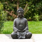 Goodeco Meditating Buddha Garden Ornaments,Zen Buddha Statue sculpture-Indoor/Outdoor Decor Gifts for Home, Garden, Patio, Deck, Porch Yard Art Decoration.