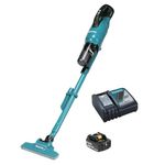 Makita DCL286FRF 18V LXT Brushless Cordless 250 ml Stick Vacuum Cleaner w/Cyclone Attachment, Teal (3.0Ah Kit)