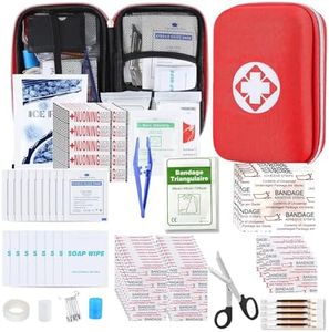 276PCS First Aid Kit Home Car Camping Hiking Emergency Supplies Small Compact Lovely Bag for School Outdoor, Basic Outdoor Essentials Survival Kit for Travel AMORNING