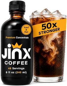 Jinx Coffee Concentrate – 50x Stronger Cold Brew Coffee | Strong Caffeine Concentrated Liquid, Perfect for Instant Hot or Iced Coffees, Cold Brew Concentrate, Hot Drinks, and Instant Espresso | 48 Servings of Premium Concentrated Coffee