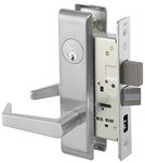 Yale - AUCN8847FL x 626 x LC 8847FL RH AUCN 626 Less CY 8800 Mortise Lockset, Grade 1, Escutcheon Plate, Apartment with Deadbolt, RH Field Reversible, Cylinder Not Included, 626 Satin Chrome Finish