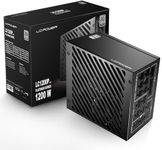 LC-POWER LC1200P V3.0 1200 W Full Modular 80 Plus Platinum 135 mm Fan Ultra-Low Noise Digital Power Supply Unit, ATX 3.0 & PCIe 5.0 GPU Support, Gaming Intelligence, Sleeved Cable