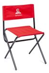 GREENLANDS Mild Steel Portable Camping Chair: Perfect for Outdoor, Hiking, Travel, Terrace, Garden – Red