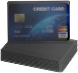 kwmobile Credit Card Sleeves - 10x Soft TPU Holder for Cards - Black/Transparent