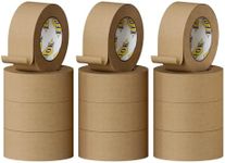 EFOK 12 Rolls Brown Packing Tape 2 Inch Wide, Kraft Paper Brown Tape Gummed Tape for Packing Boxes, Cardboard Shipping Moving, 2 Inches X 55 Yards