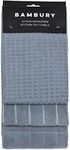 Bambury Microfibre Kitchen/Tea Towel 3 Piece Set, Blue, 80 x 50 cm