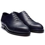 Costoso Italiano Navy Blue Leather Formal Lace Up Brogue Dress Shoes for Men (10.5)