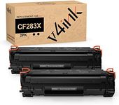 v4ink Compatible CF283X Toner Cartridge Replacement for HP 83X CF283X 83A CF283A for use in HP Laserjet Pro M201 M201dw M201n MFP M225 M225dn M225dw M225rdn Series Printer (Black, 2 Pack)