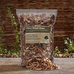 Olive BBQ Smoking/Smoker Wood Chips 3 Litre - (24 Great Flavours available 100% Natural with nothing added) (Olive)