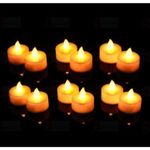 SATYAM KRAFT 10 Pcs Flameless & Smokeless Decorative Acrylic led TeaLight Candle for Gifting, Festival, Deepavali, Diwali Decoration, Home Decor, Navratri, Anniversary, Birthday Candles