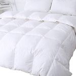 SUFUEE Duvet Double - 50% White Goose Feather & 50% Down Duvet 13.5 Tog Insert 300T 100% Cotton Fabric, Anti Dust Mite & Down Proof - Anti allergen