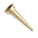 Brass Fire Equipment, Plain Hose Nozzle, 1-1/2" NPSH (NPT), 10" Length, 1/2" Orifice (1.5" NPSH/NPT)