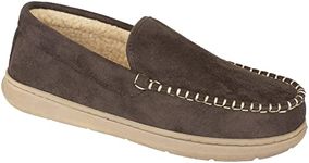 Dockers Men's Douglas Ultra-Light Moccasin Premium Slippers, Brown, 9 M US