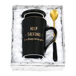 Cabtnca Keep Talking I'm Diagnosing You Mug, Therapist Gifts, Psychology Gifts, Gifts for School Psychologist, Psychologist Counselor Gifts for Men Women, Mental Health Gifts Mug, 14 Oz Black